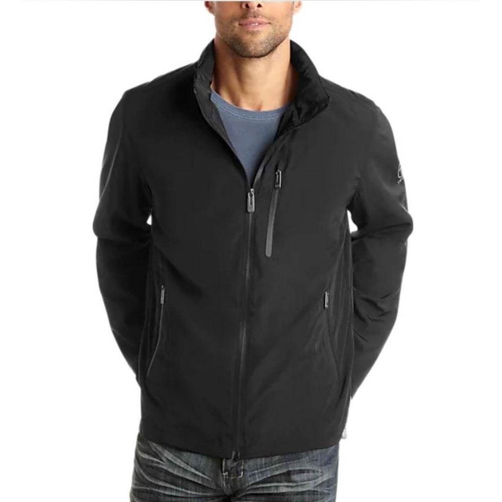 Tumi Tech Mens Softshell Full Zip Fleece Lined Jacket Black Size Large READ